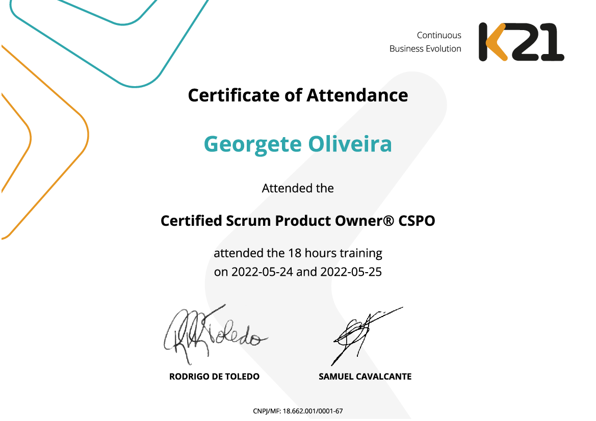 Certificado K21